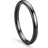 Jstyle 2mm 4mm 6mm Titanium Wedding Band Rings for Men Women Silver/Gold/Black Plated Domed High Polish Stackable Rings Engagement Statement Promise Wedding Band Ring Comfort Fit 6-13 Not Tarnished