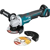 Makita XAG11Z 18V LXT&reg; Lithium-Ion Brushless Cordless 4-1/2&rdquo; / 5" Paddle Switch Cut-Off/Angle Grinder, with Electric Brake, Tool Only