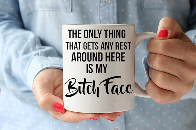 Resting Btch Face Mug -15oz Ceramic Mug - Funny Mug - Novelty Gift - Funny Gift Idea - Gift Idea For Friend
