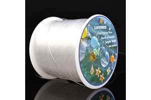 LUSTEMBER Fishing Wire, 1640 ft Clear Fishing Line, Strong Invisible String for Hanging Decorations, Balloons, Crafts, Jewelry Making, Beading, Bracelets and Necklaces