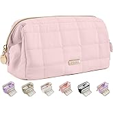 Sooez Large Pencil Case Pouch, Soft Pencil Bag with Zipper, Pen Bag Wide Opening, School Supplies Cute Pencil Case for Girls Boy Men Women, Soft Pink