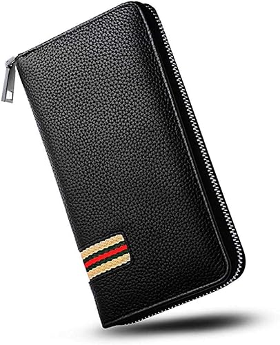 Amazon 財布 メンズ長財布ラウンドファスナー イタリアの牛革 本革 多機能 大容量 人気ブランド ブラック Bil Yopin 財布