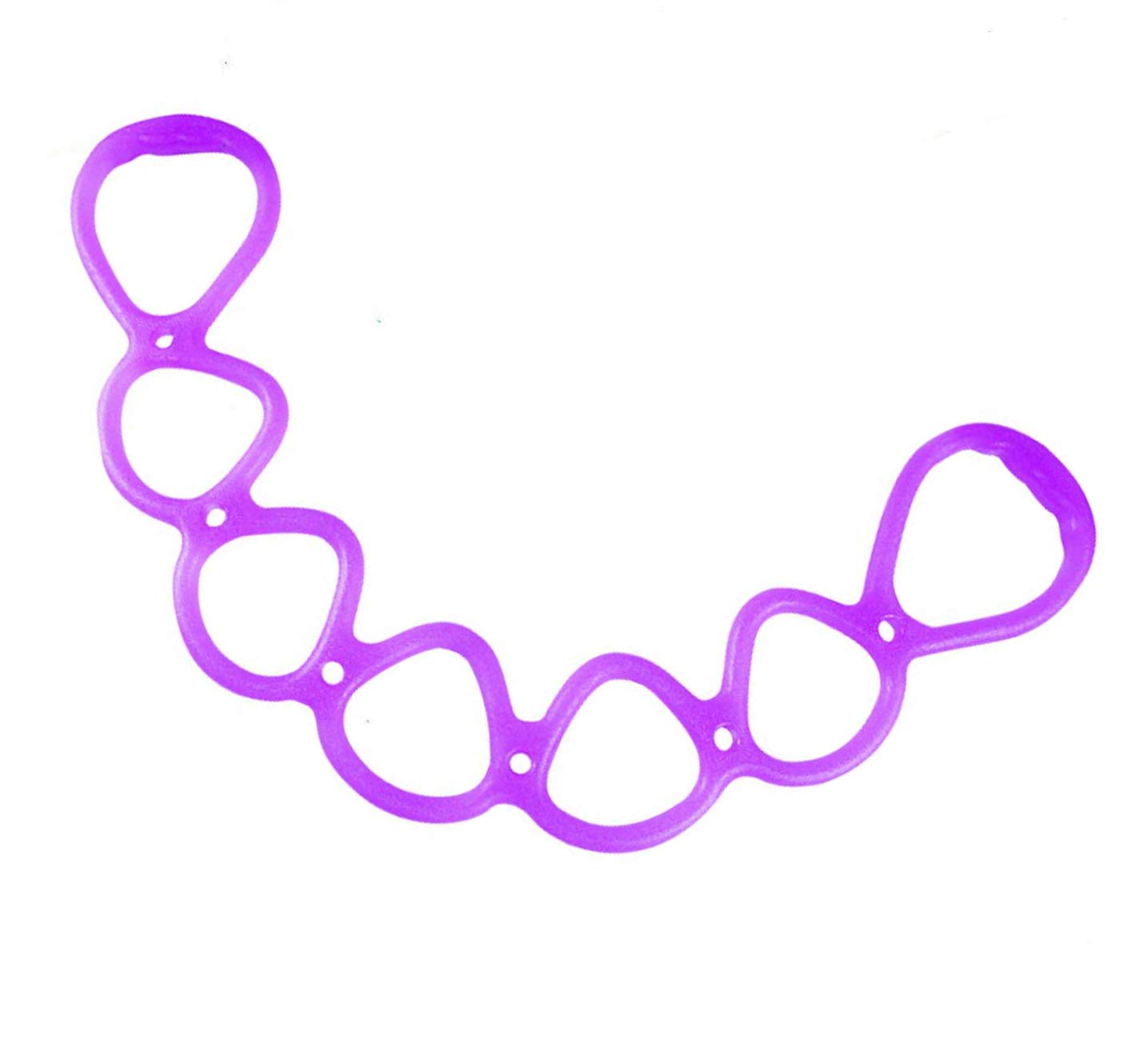 7 Ring Jelly Tube Chest Expander, Fitness Stretch Strap Resistance Exercise Band Chest Arm Expander Exerciser Portable, Yoga Pilates Boxing Core Muscle Training Tube Bands (Purple)