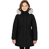 solomate Girls Winter Coats with Hood - 8-14Y Outerwear Winter Puffer Heavyweight Fleece Lined Coats for Kids