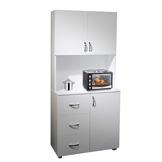 HTI-Line - Armario de Cocina para microondas, Color Blanco: Amazon ...