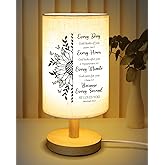 Calibron Christian Gifts for Women Table Lamp, Religious Christmas Gifts for Women with Bible Verse Prayer Inspirational Gift Fabric Lamp Spiritual Gifts for Woman, Friend