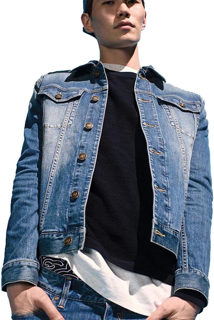 short sleeve denim jacket mens