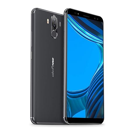 Ulefone Power 3S Handy ohne Vertrag - (15.24cm ?6 Zoll? HD+ Display, 64 GB 4GB RAM, 3A Quick Charge, 6350mAh Batterie) Schwar