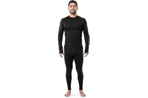 Fruit of the Loom mens Heavyweight Brushed Back Fleece Thermal Underwear Base Layer Set