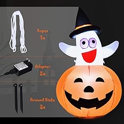 Tangkula 4.9 FT Inflatable Ghost in Pumpkin, Self