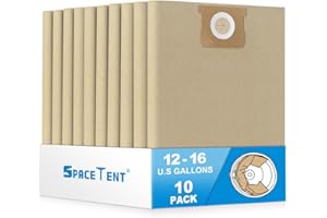 SPACETENT 10 Pack DXVA19-4102 Shop Vac Bags compatible with DeWalt 12-16 Gallon Wet/Dry Vacuums, High Efficiency Dust Filter Bags