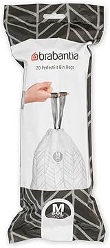 Brabantia PerfectFit Bags M 60 L 20 Bags per Roll White
