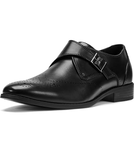 Kenneth Cole New York Shoes Mens Size 9 Black Leather Monk Strap Run‎ Around Amazon.com | Kenneth Cole New York Men main image 2