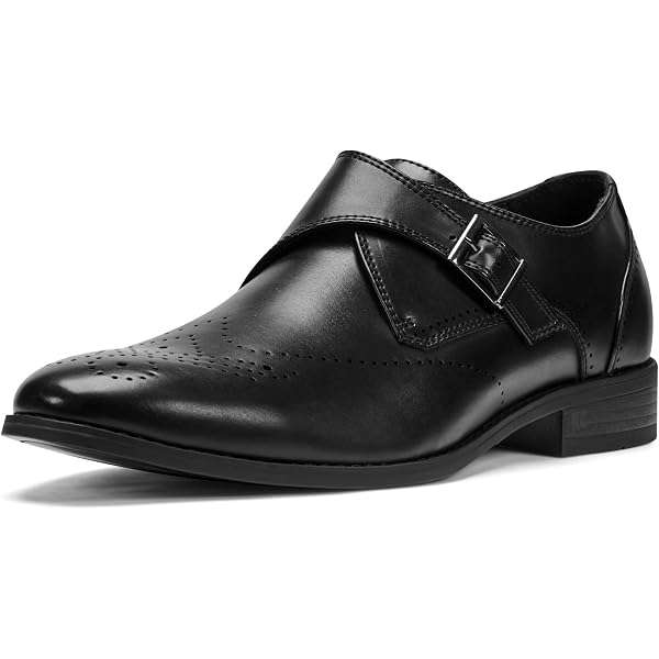 Amazon.com | Massimo Matteo Italian Double Monk Black 14 D 