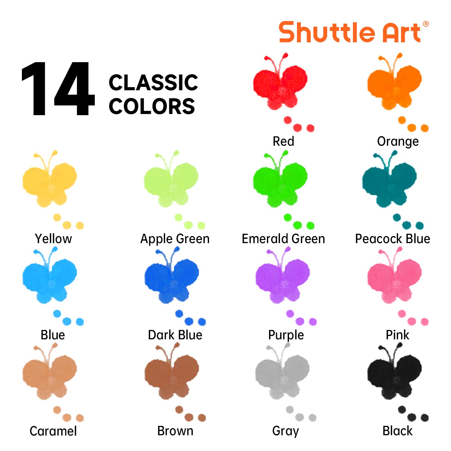 Shuttle Art Dot Markers, 14 Colors Bingo Daubers with 135 Patterns, 5 Activity Books, Educational Set With Art Activities,Non-Toxic Washable Coloring Markers