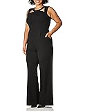 Calvin Klein Sleeveless Jumpsuit with Cut Outs Black