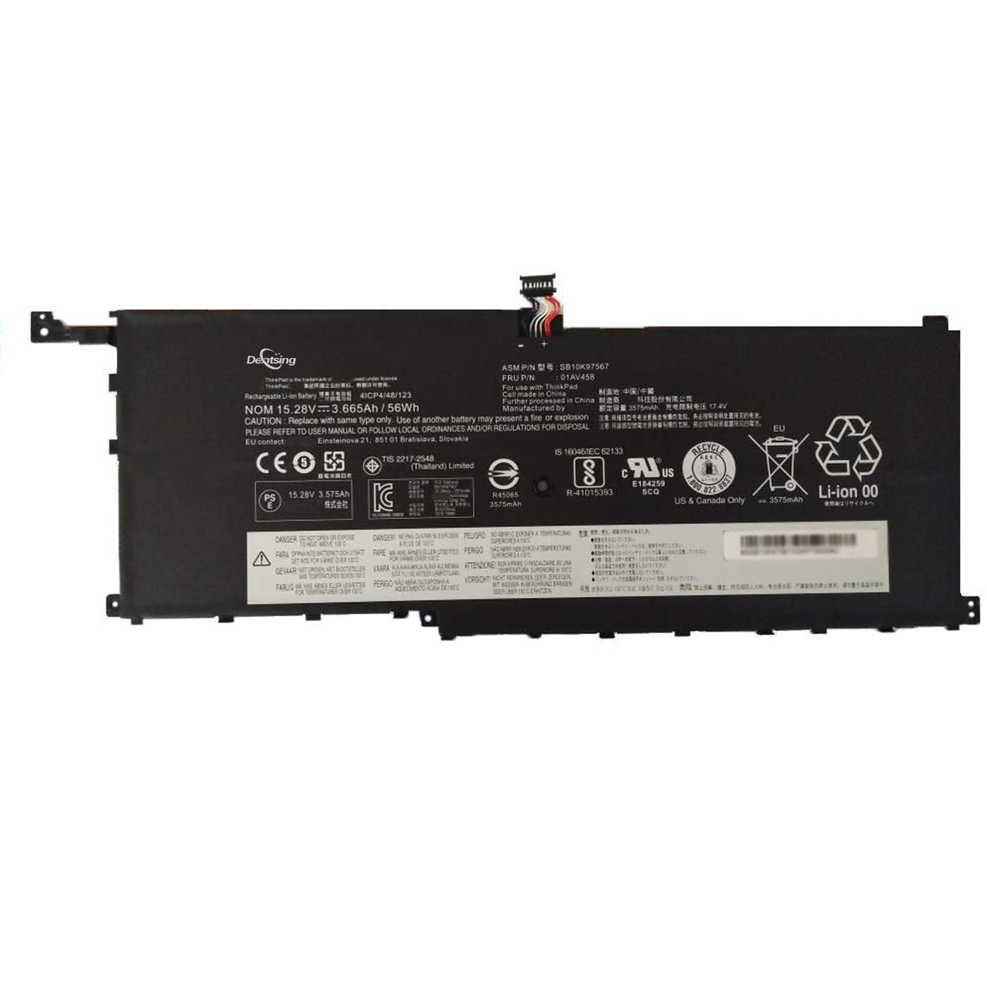 Bateria 01AV458 15.28V 56Wh/3665mAh 4 Celdas Lenovo ThinkPad