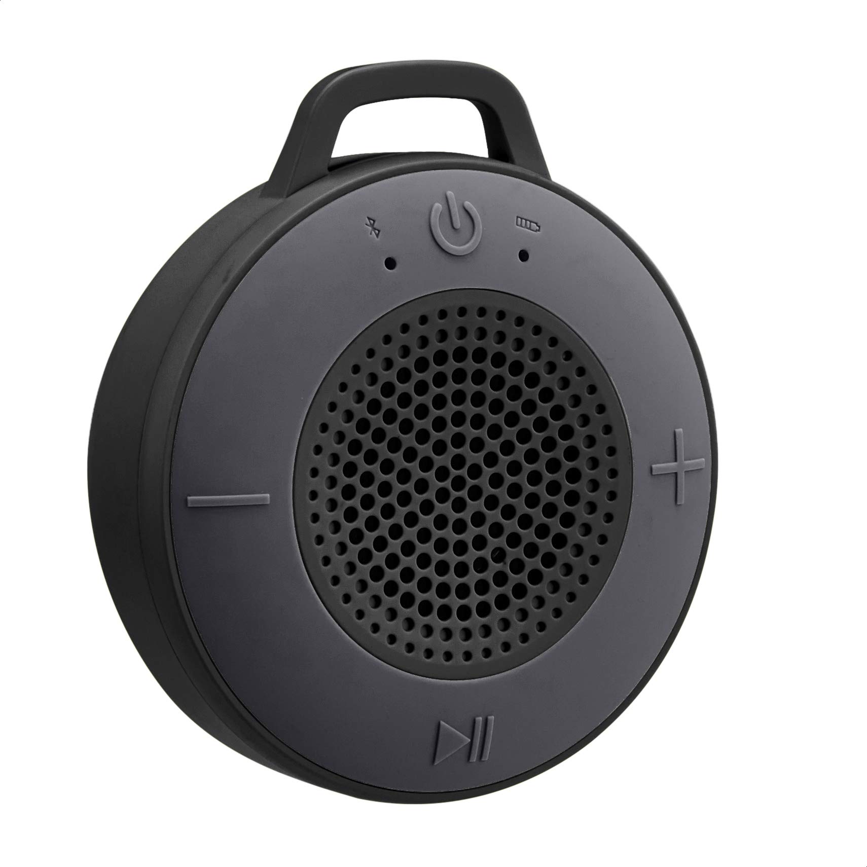 Amazon Basics Wireless Shower Speaker with 5W Driver, Suction Cup, Built-in Mic - Black