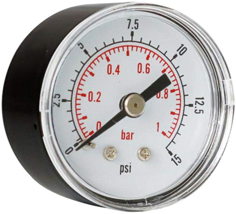 Pipe Fittings High Precision 40mm Air Pressure Gauge Pneumatic 015psi