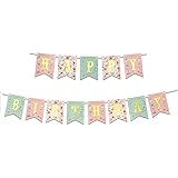 SUNBEAUTY Tea Happy Birthday Banner Floral Garland
