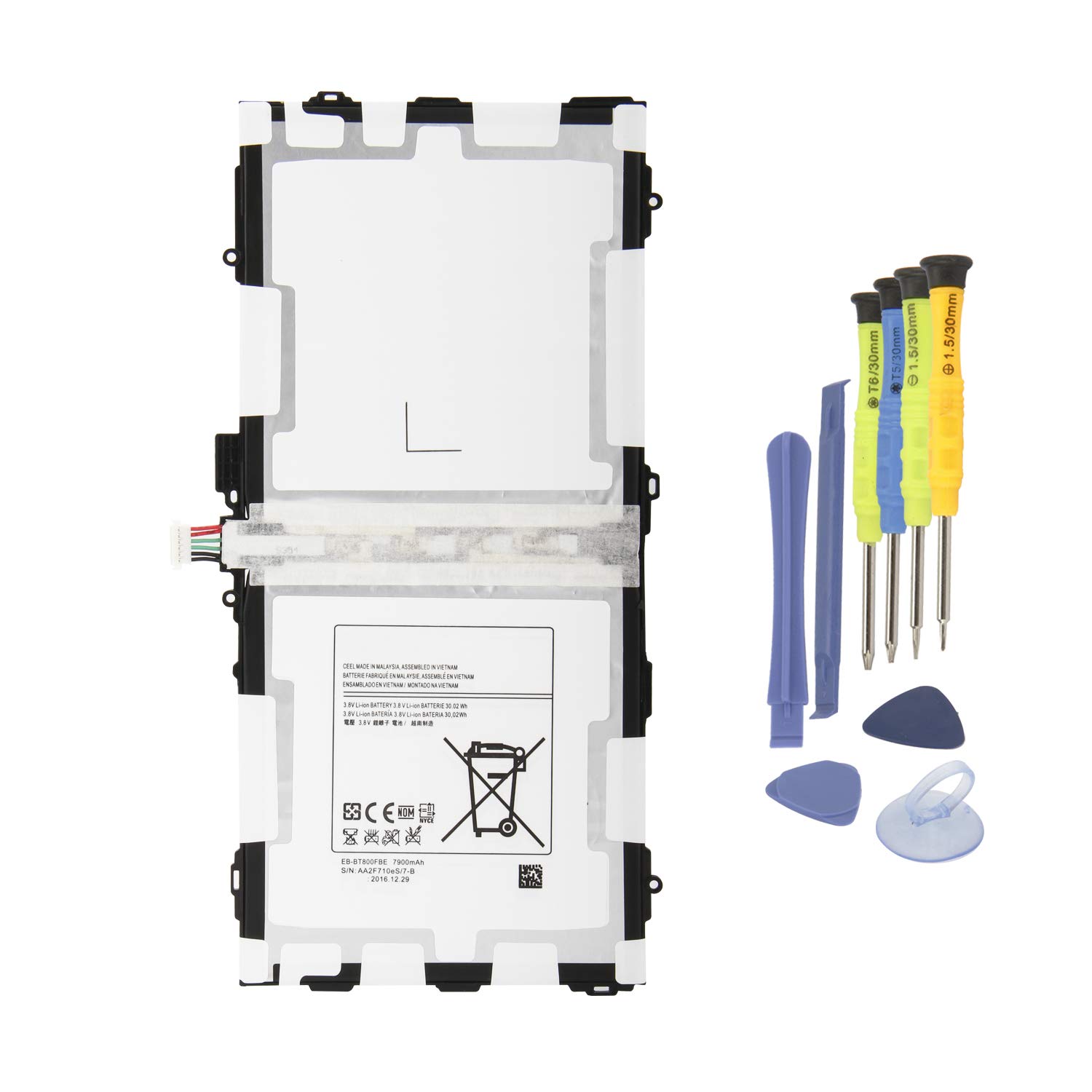 K KYUER EB-BT800FBE EB-BT800FBU Tablet Battery for Samsung Galaxy Tab S 10.5 SM-T800 SM-T801 SM-T805 SM-T805C SM-T805W T805Y T805M SM-T807 SM-T807A SM-T807P SM-T807V T807T 3G 4G LTE WiFi EB-BT800FBC