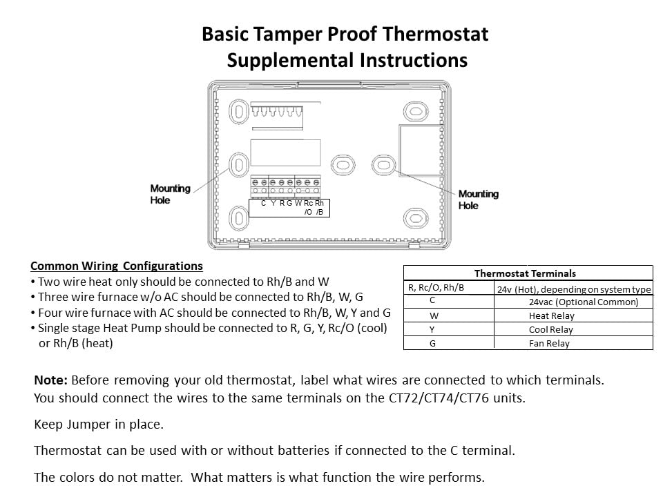 ControlTemp CT74 Basic Tamper Proof Thermostat Pricepulse