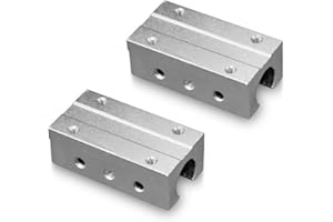 DEEPDREAM 2pcs SBR12 LUU Aluminum Block 20mm Linear Motion Ball Bearing Slide Block Match for SBR12 LUU 20mm Linear Guide Rail