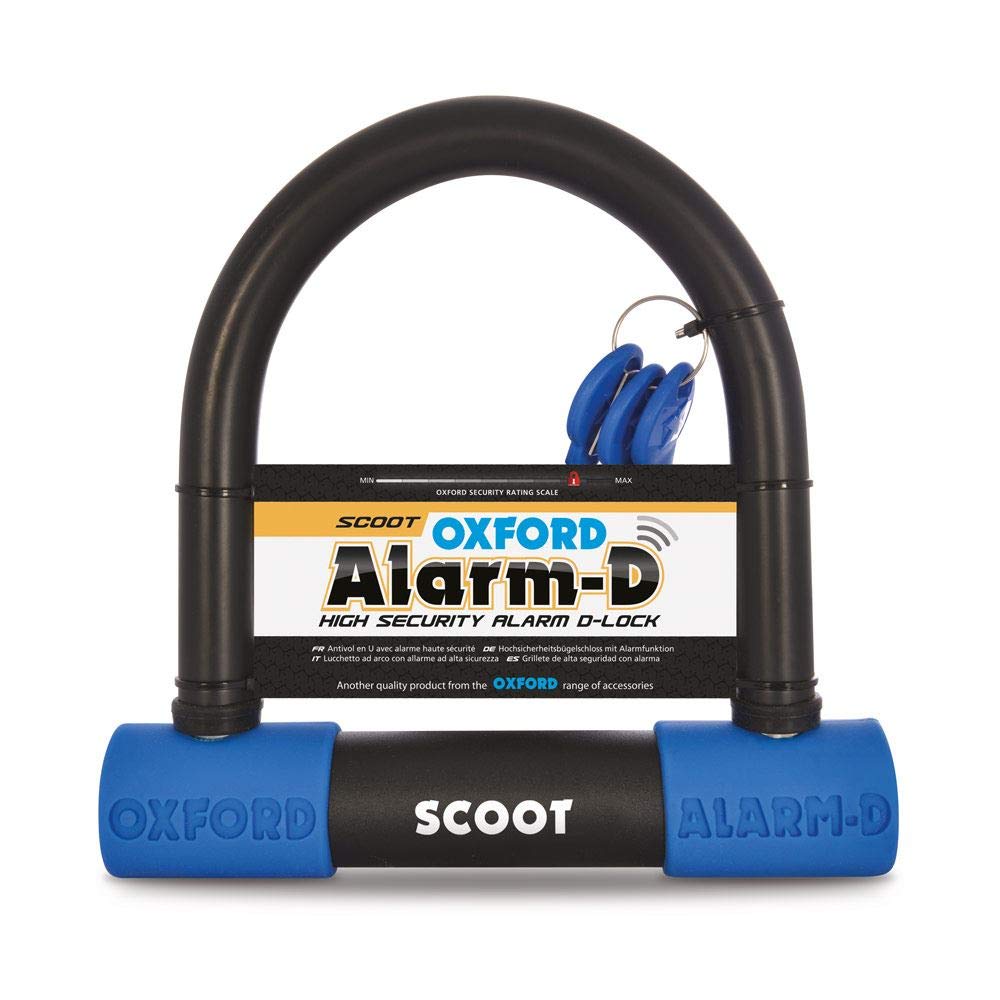Oxford Alarm-D Scoot D Lock (200mmL x 196mmW x 16mm). High Security Alarm D-Lock