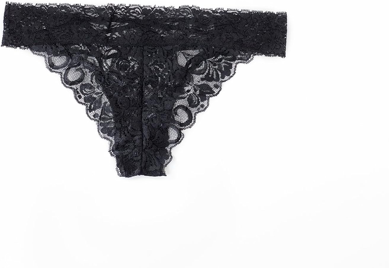 Dreamgirl Women's Lace Panty with Front Criss-Cross Detail: Clothing