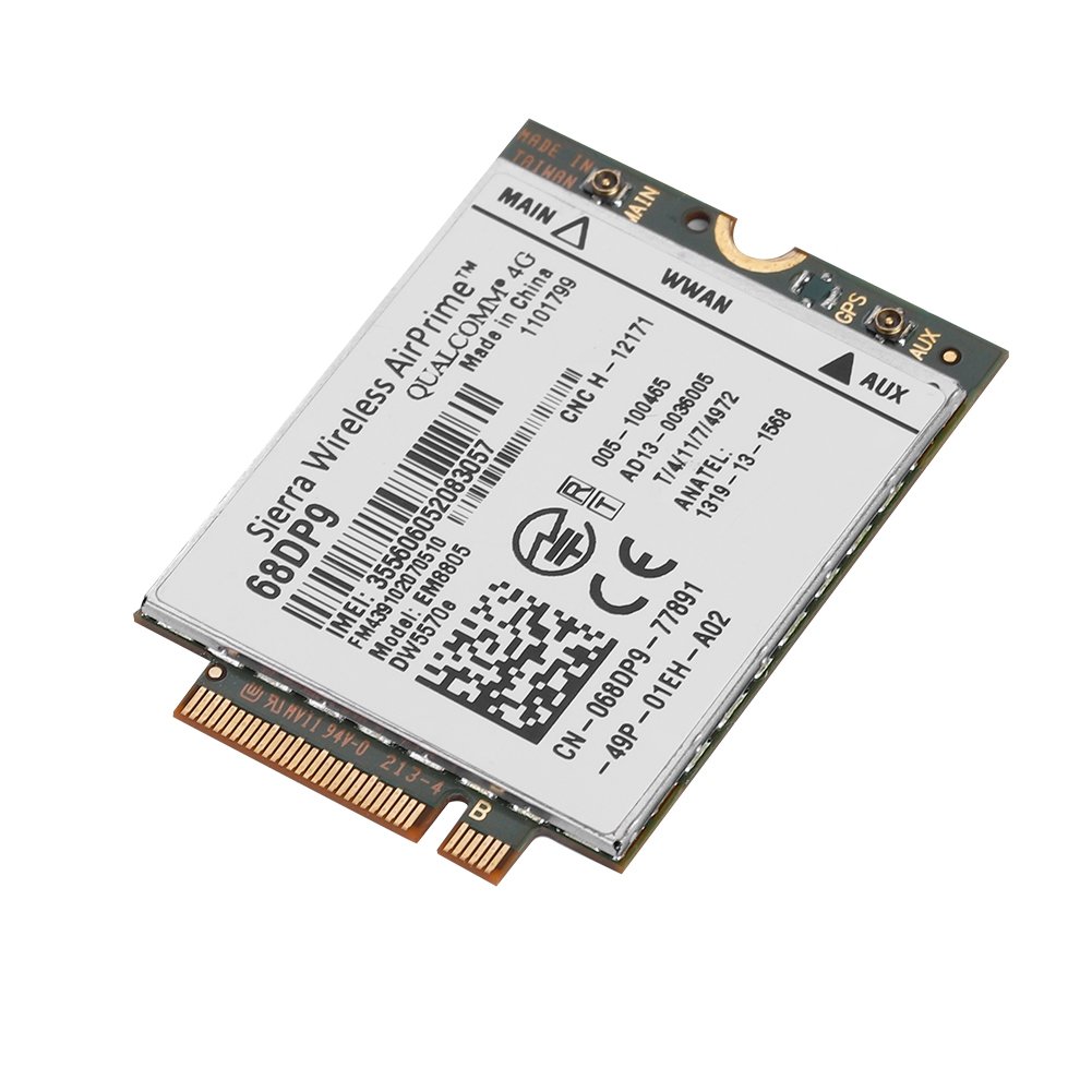 EM8805 NGFF/M.2 Network Card Module, 3G 4G WWAN Card for Venue 8, Venue 11 Pro, 7404 Rugged Extreme, Latitude E7250, Support DC-HSPA+, HSPA+, HSDPA, HSUPA, WCDMA, GSM, GPRS, EDGE