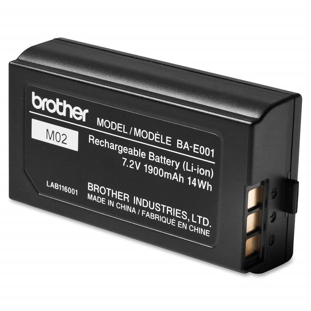Brother BA-E001 Rechargeable Printer Battery, Brother Genuine Accessory, Black