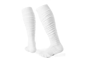 QEES Football Socks White Soccer Socks,Extra Long Scrunch Sock for Men Women Boys Youth Adults Football Accessories.