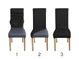 Amazon Basics Stretch Dining Chair Covers Set of 6 Black Solid 96% Polyester view 6