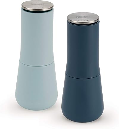 Joseph Joseph Editions Milltop Non-Spill Salt and Pepper Mill Set Blue (2)