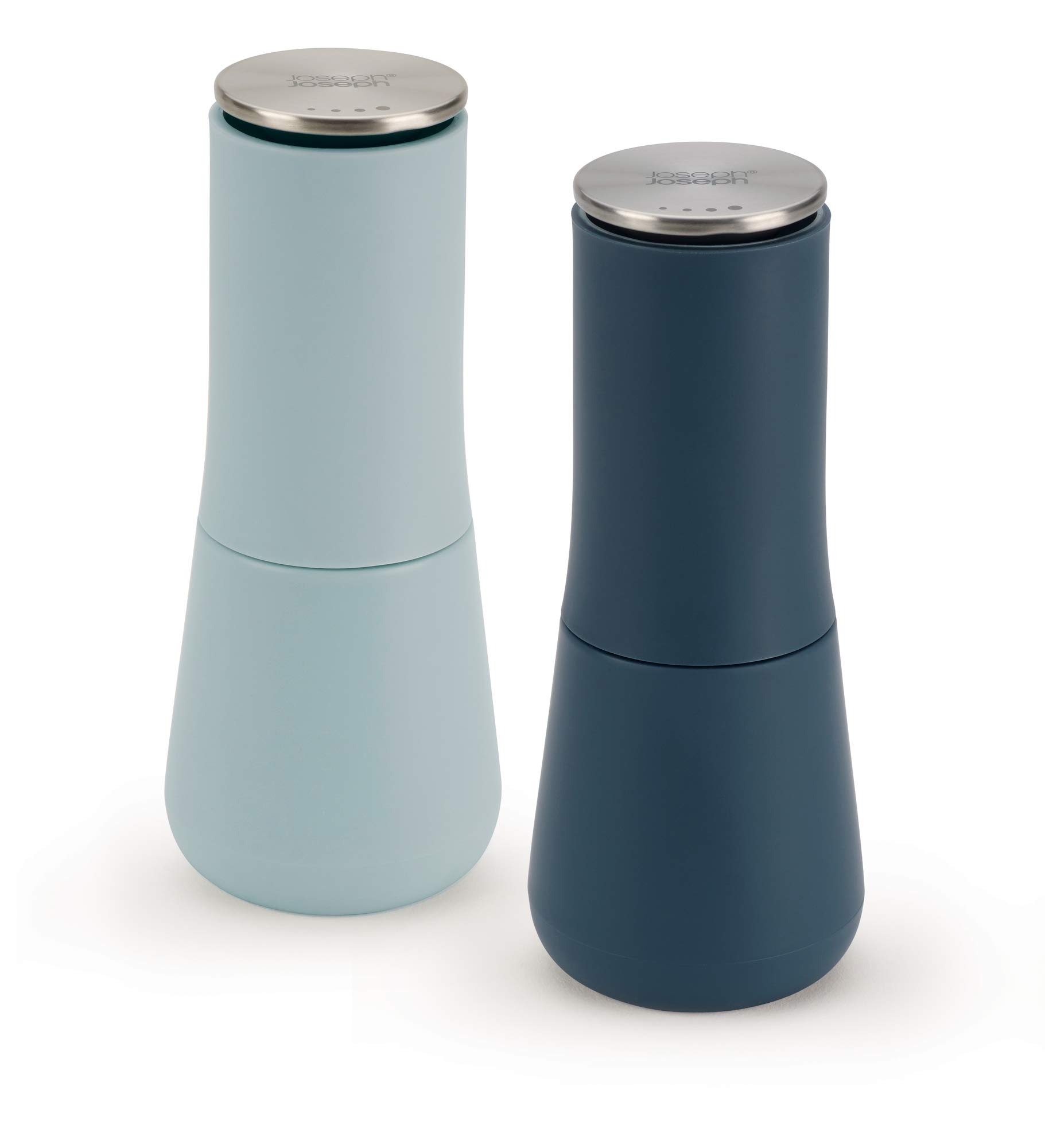 Joseph Joseph Editions Milltop Non-Spill Salt and Pepper Mill Set Refillable with Ceramic Grinding, Blue, set of 2 — image 1