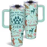 DUUV Vet Tech Gifts, Vet Tech Tumbler Cup 40 OZ with Handle and Straw, Veterinarian Gifts for Women Men, Christmas Thanksgiving Birthday Appreciation Gift for Veterinarian, 1PCS