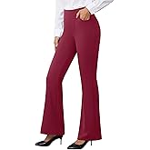 AB-Eleven Womens Dress Pants Stretchy Work Pants Business Casual Slacks with 4 Pockets Pull On Office Trousers