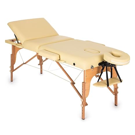 Klarfit MT 500 – Massageliege/Massagebank-210 cm mit Gesichtsbereich, Füllung Schaumstoff Zellen Feine 10 cm, komplett Anpass