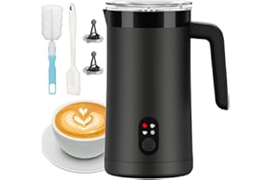 CookSwift Milk Frother, Electric Milk Frother and Steamer, 13.5oz/400ml 4-in-1 Frother for Coffee, Automatic Large Capacity H
