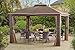 Sunjoy 12' x 10' Sonoma Wicker Gazebo, Large, Brown/Gold Trim