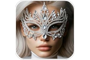XSBODY Bling Rhinestone Masquerade Mask For Women Ball Costume Crystal Face Mask Carnival Jewelry