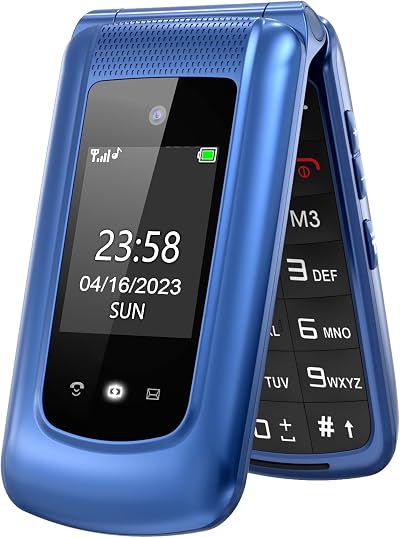 uleway Big Button Unlocked Flip Phone for Elderly 2G SOS 1000mAh Torch FM
