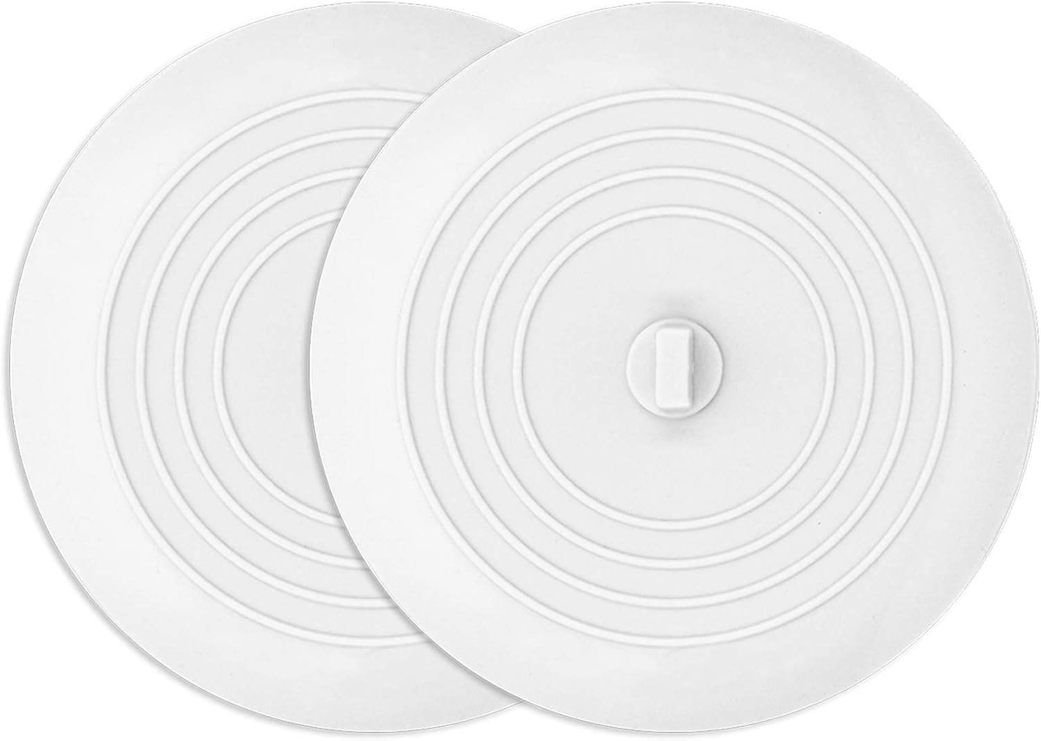 AmazerBath 2 Pack Bath Tub Stopper for Drain, 6 Inches Silicone Shower Drain Bath Plug Stopper for Kitchen, Bathroom, Laundry (White): Home & Kitchen