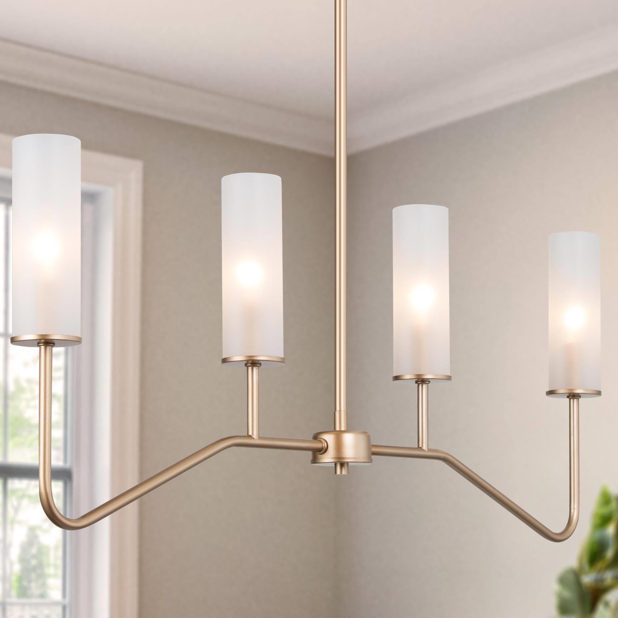 Mua LOG BARN Pendant Lighting for Kitchen Island, 4Light Modern Gold Linear Dining Room