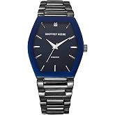 Geoffrey Beene Men's Two Tone Gold Metal Dress Watch, Genuine Diamond Accent Dial, Classic Quartz, Elegant Design