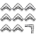 Loyzen 3/4 Inch EMT to EMT 90 Degree Inside Corner Pulling Elbows, EMT Conduit Fittings Set Screw; Electrical Metallic Tube Kit Die Cast Zinc Elbow Capped Corner Coupling (5 Pack)