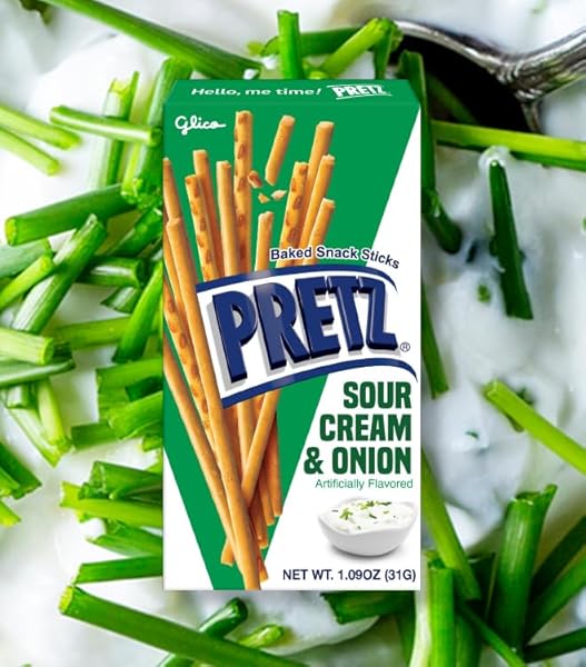 GLICO PRETZ SOUR CREAM & ONION, 1.09 OZ (PACK OF 10)