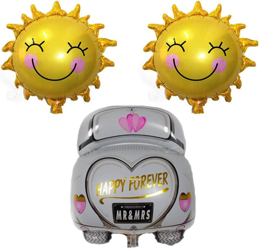Ximkee 24 Inch Happy Forever Mr&Mrs Wedding Car Foil Balloons for Wedding Party Decoration Kids' Toy Gift - Image 4
