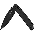 Kershaw Iridium Folding Pocket Knife, 3.4 inch D2 Steel Blade, DuraLock Locking Mechanism, Pocketclip