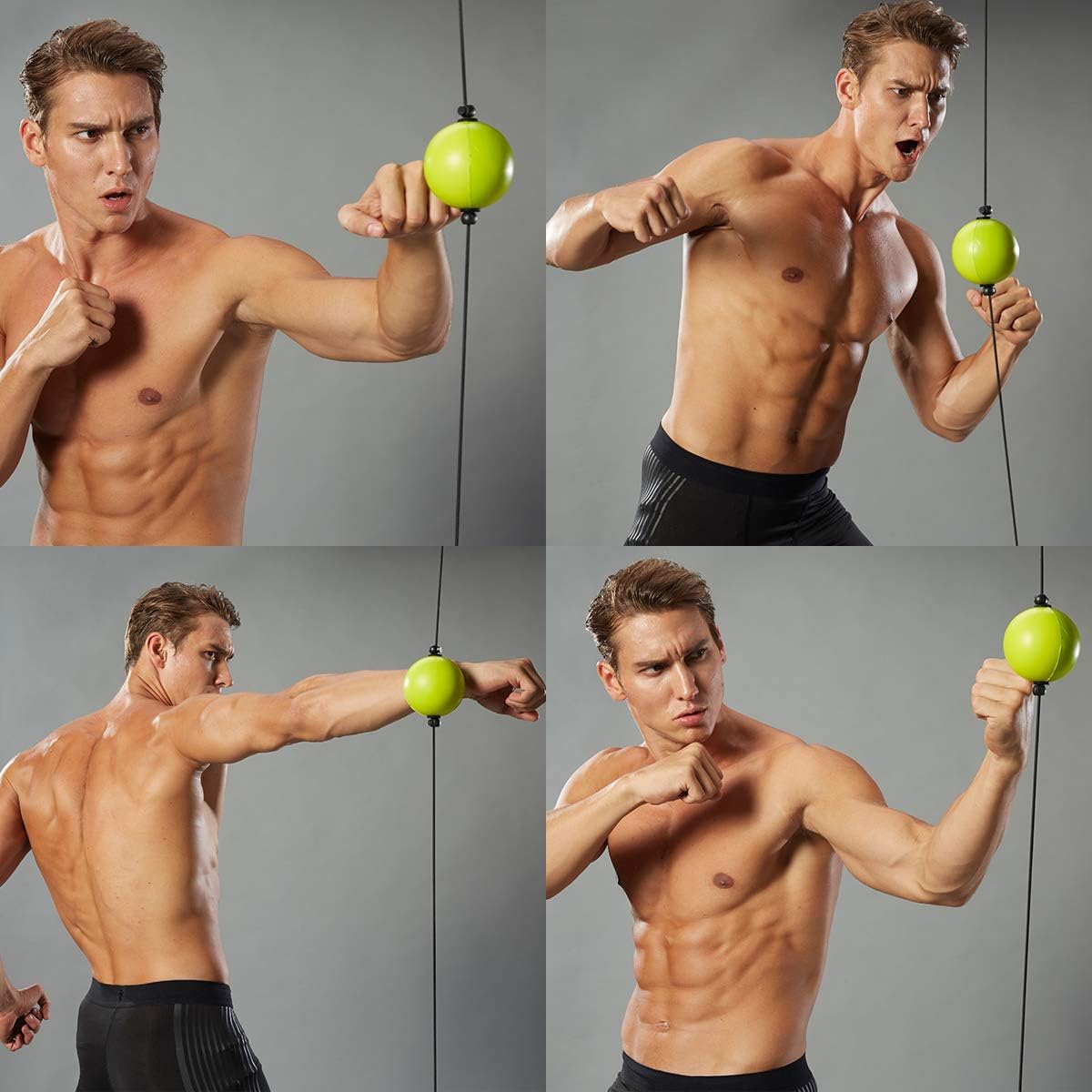 KFK Boxing Reflex Ball, Boxing Speed Ball Adjustable Height PU Punch Training Fitness Sports, Suit for Reaction, Agility, Punching Speed, Fight Skill and Hand Eye Coordination Training : Sports & Outdoors